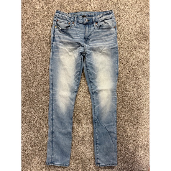 American Eagle Mens AirFlex 360 Slim Jeans Size 31x32 Light Wash Denim - Picture 1 of 10